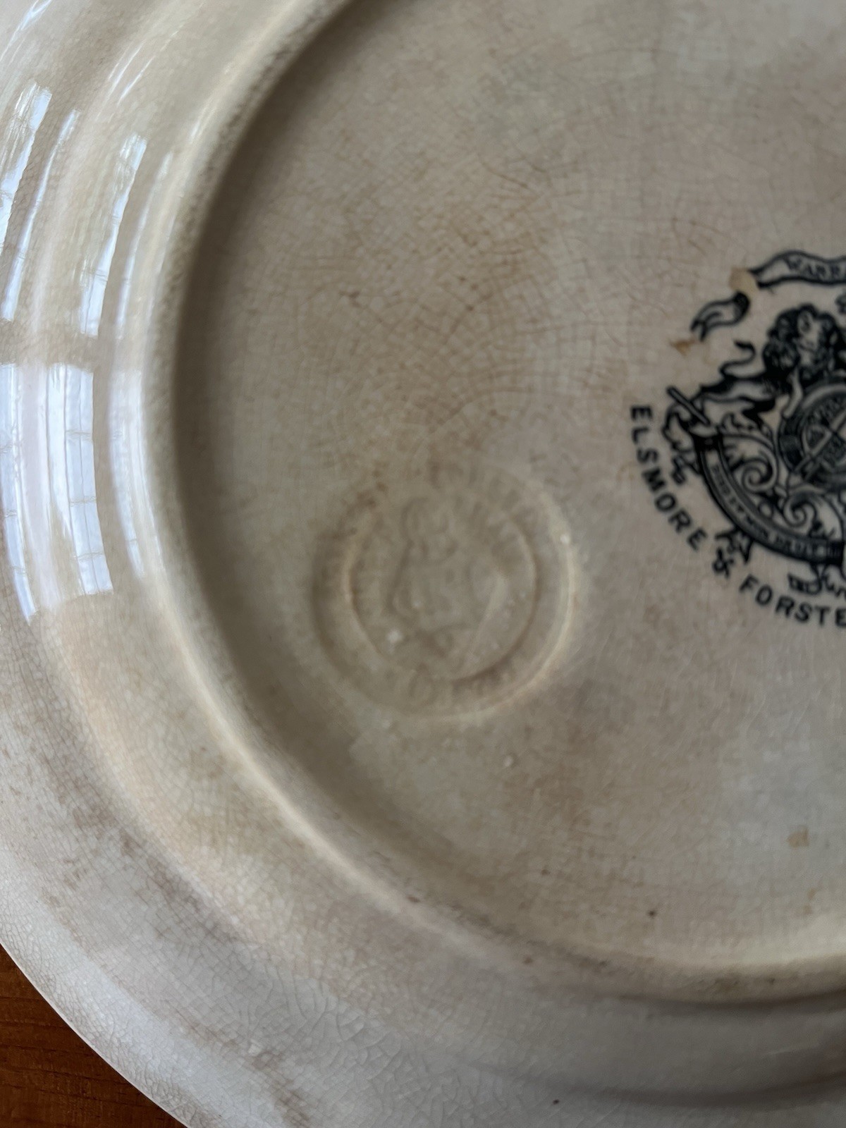 Elsmore And Forster Ironstone China Wheat Plates Lot Of 3