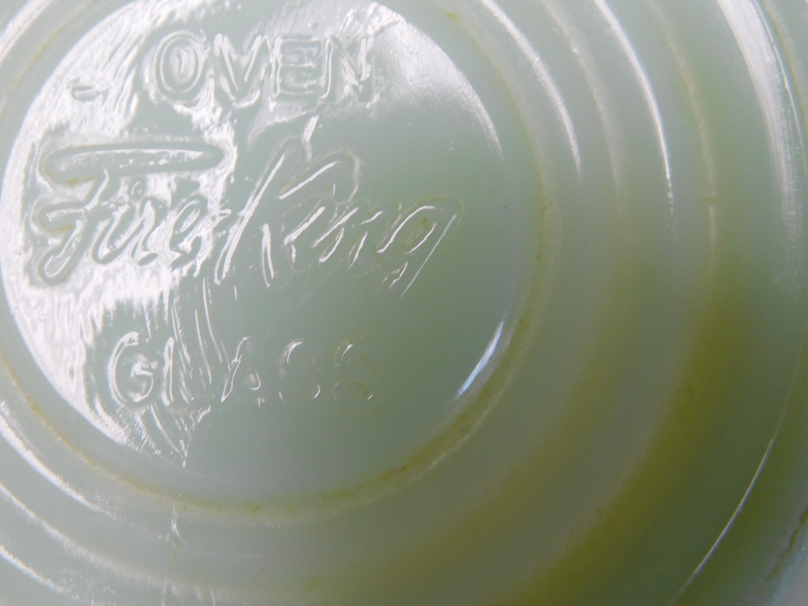VINTAGE FIRE KING JADEITE JAY RAY VERTICAL RIBBED MIXING BOWL 2 3/4″ TALL