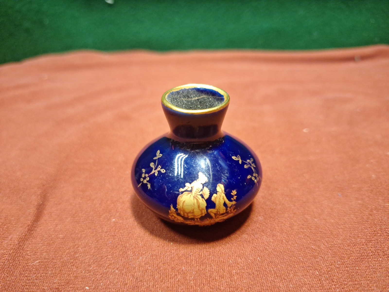 Limoges France, Cobalt Blue Pottery Lot Of 3