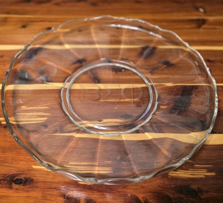 Vintage 14″ Anchor Hocking EAPC Glass 7-Piece Relish Set Tray Platter Beta Sigma