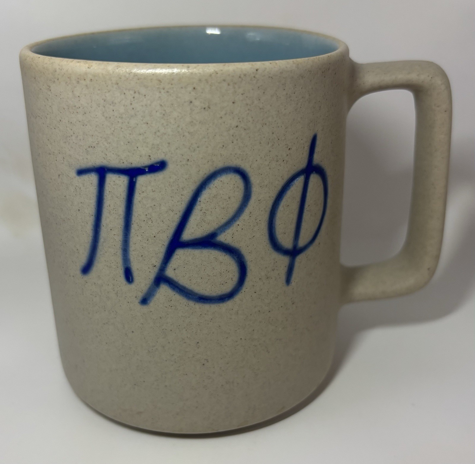 Pigeon Forge Pottery Pi Beta Phi Sorority Coffee Mug Gray & Blue