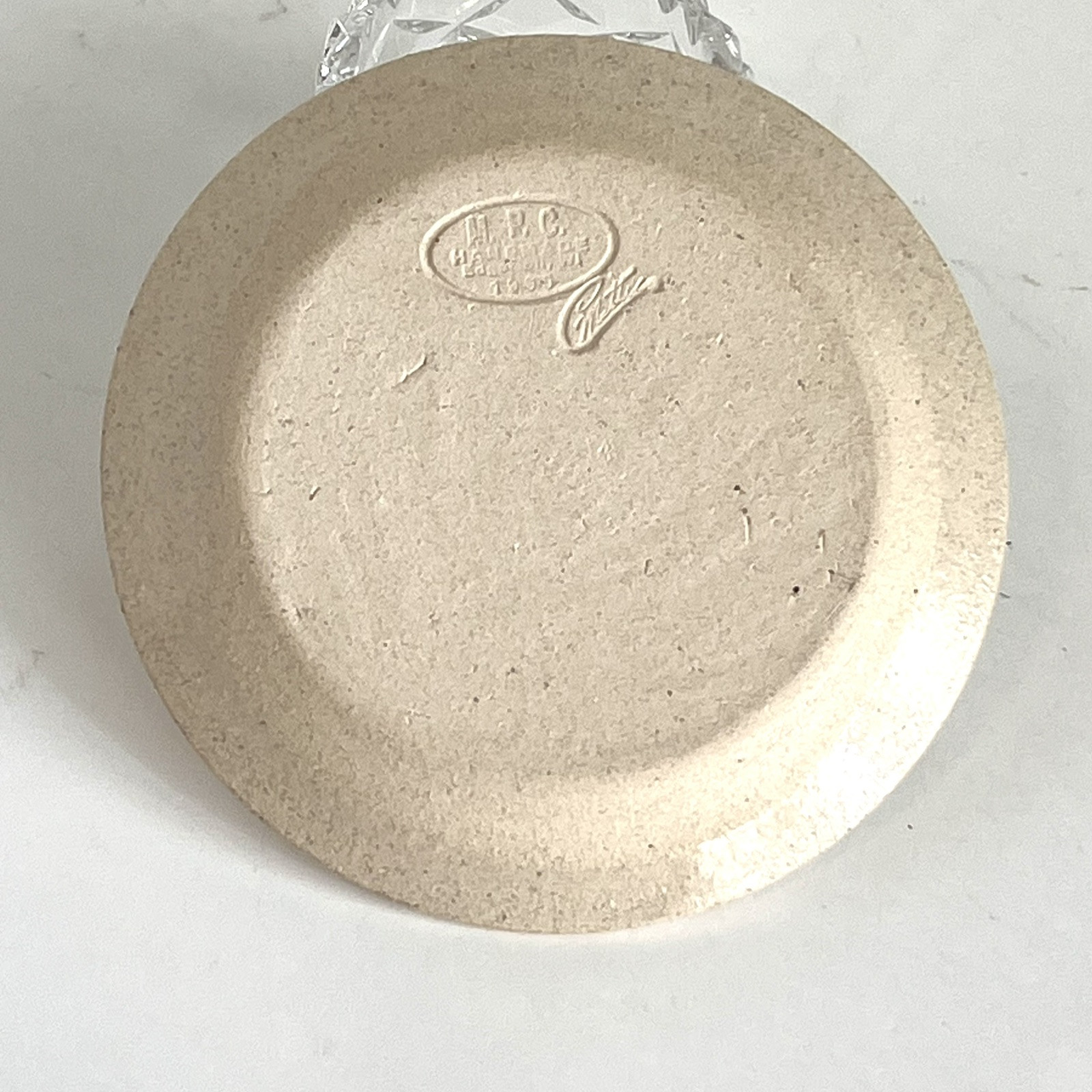 Vintage MPC Pottery Mini Plate With Footprints 3.5 Inches Cottage Edgerton, WI