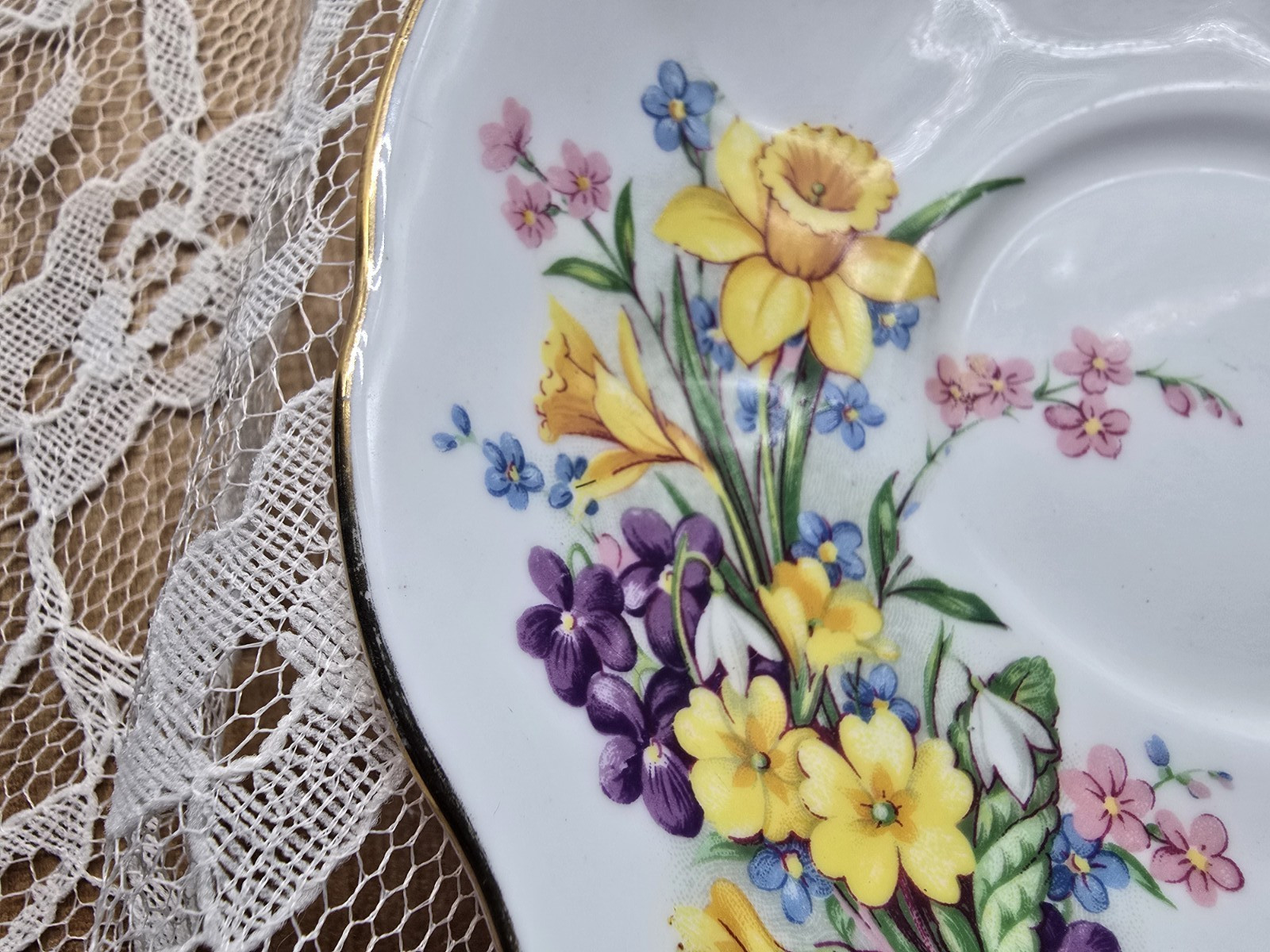 Lot antique & vintage FLoral China plate Creamer saucer trinket pitcher sugar