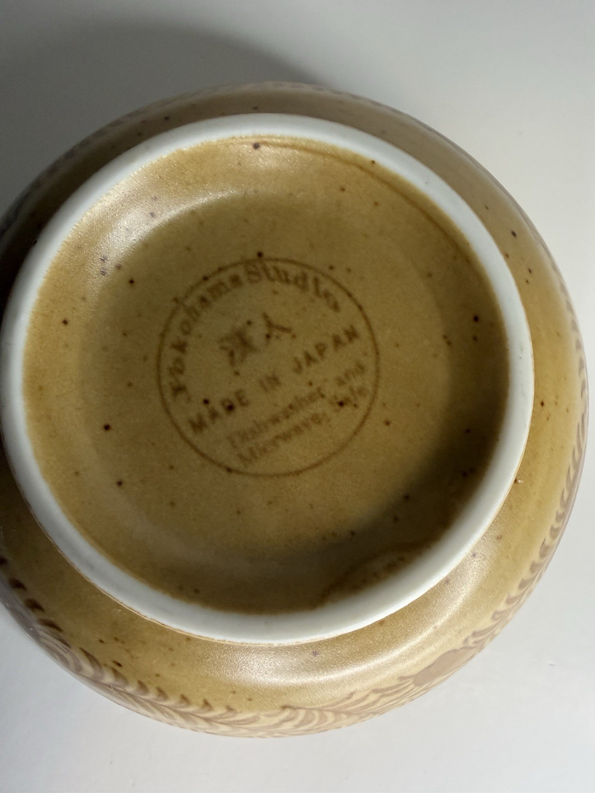 Yokohama Vintage hand painted Gorgeous Bowl Golden & Brown