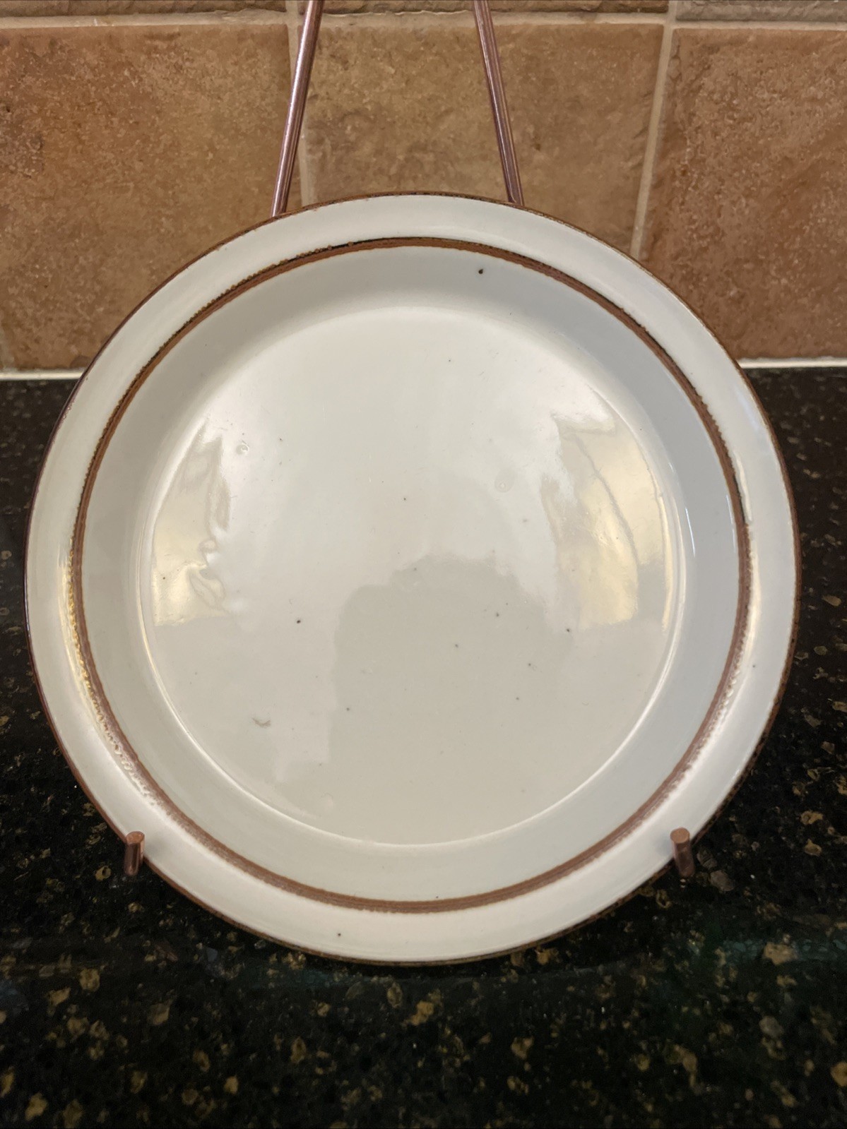 Earthstone Rust Brown Vintage Earthenware Salad Plate By Trend Pacific EUC