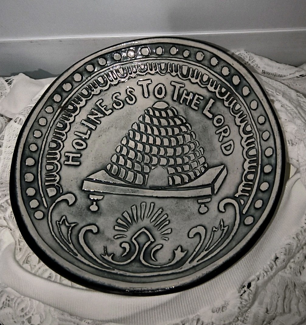 Ben Behunin Ceramic Bowl Holiness To The Lord Happy Bowl LDS Mormon Beehive Utah