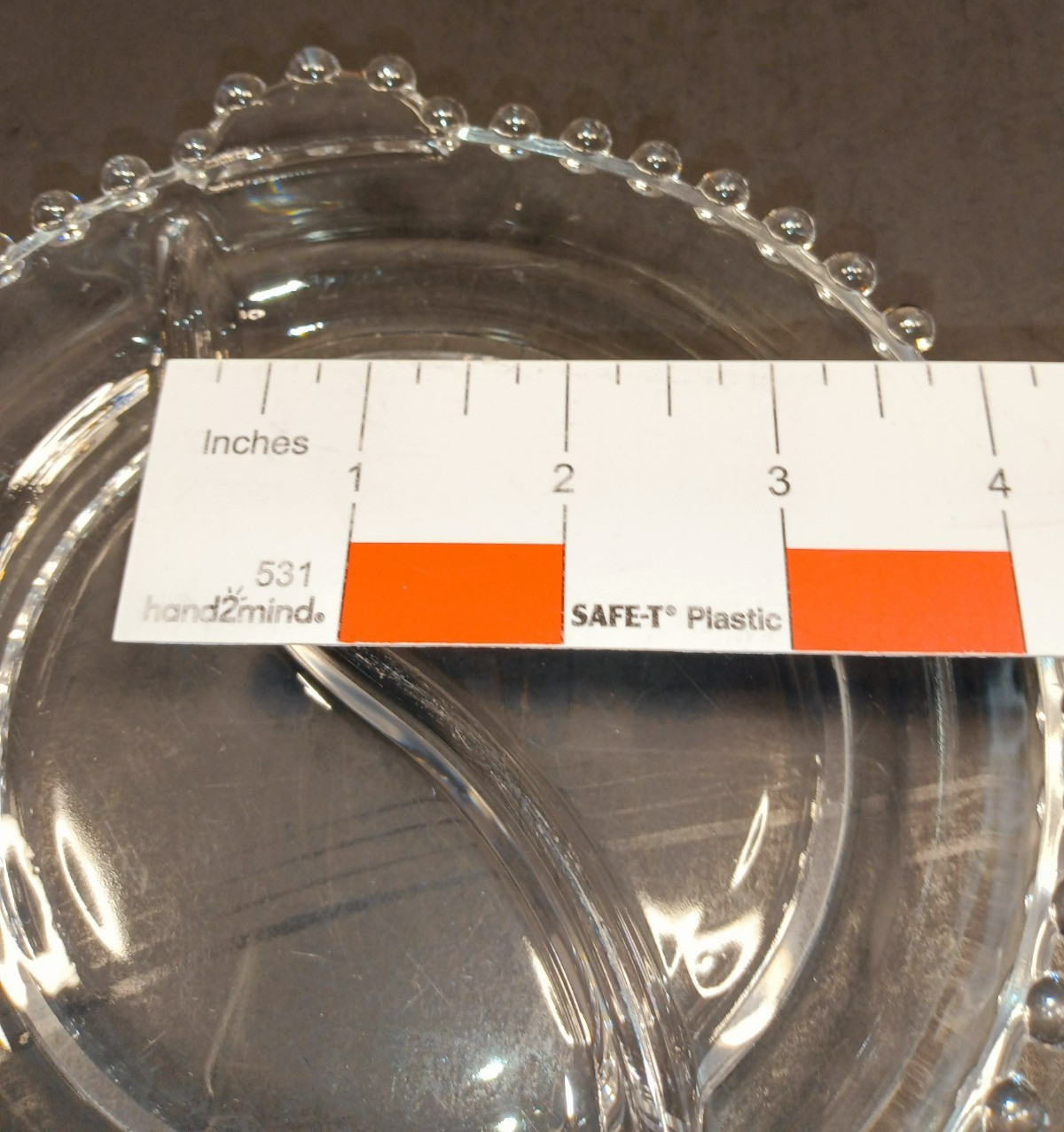 Vintage Imperial Glass Candlewick Divided Relish Tray with Handles