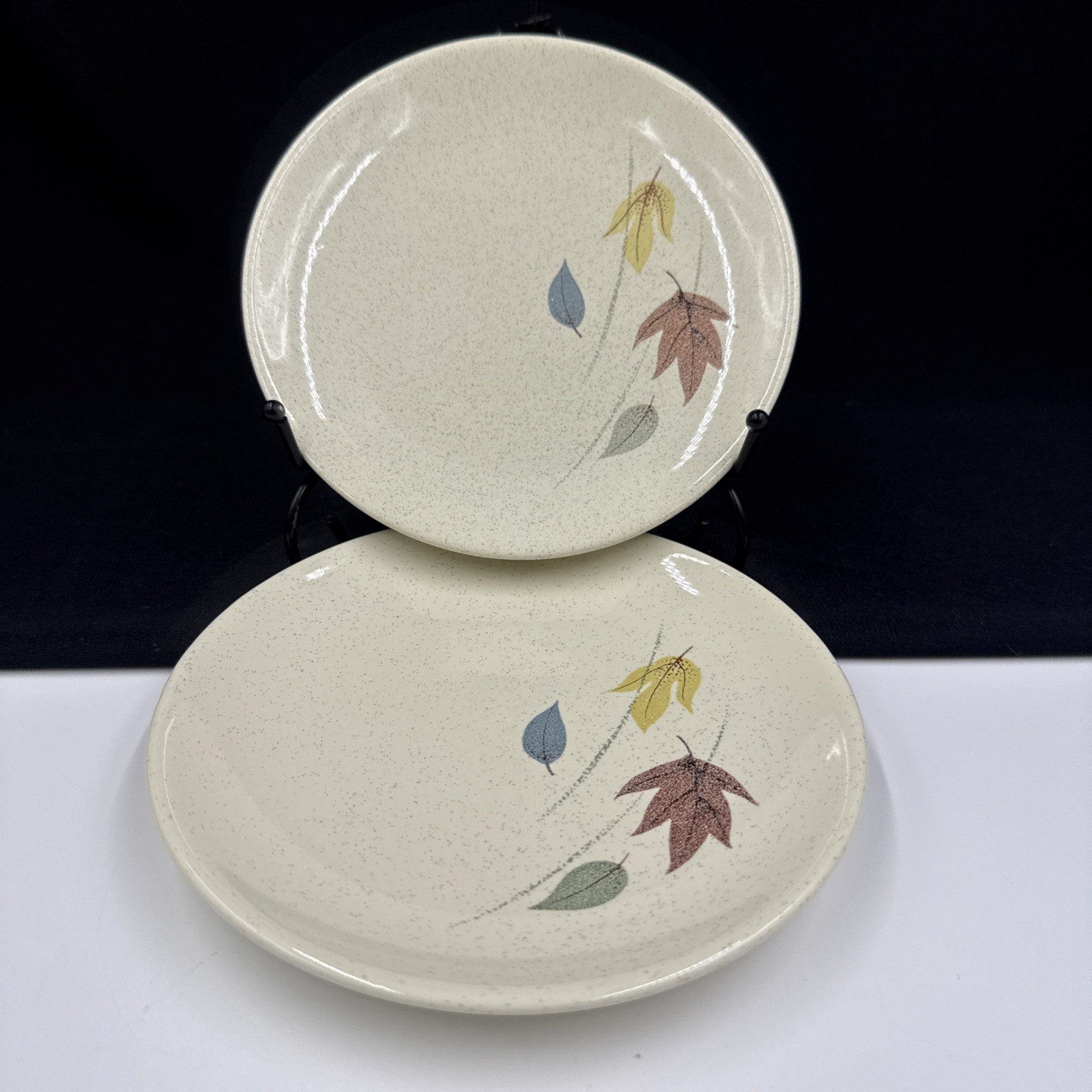 FRANCISCAN AUTUMN LEAVES Set Of (2) 6 1/2” Bread & Butter Plates •PRISTINE•