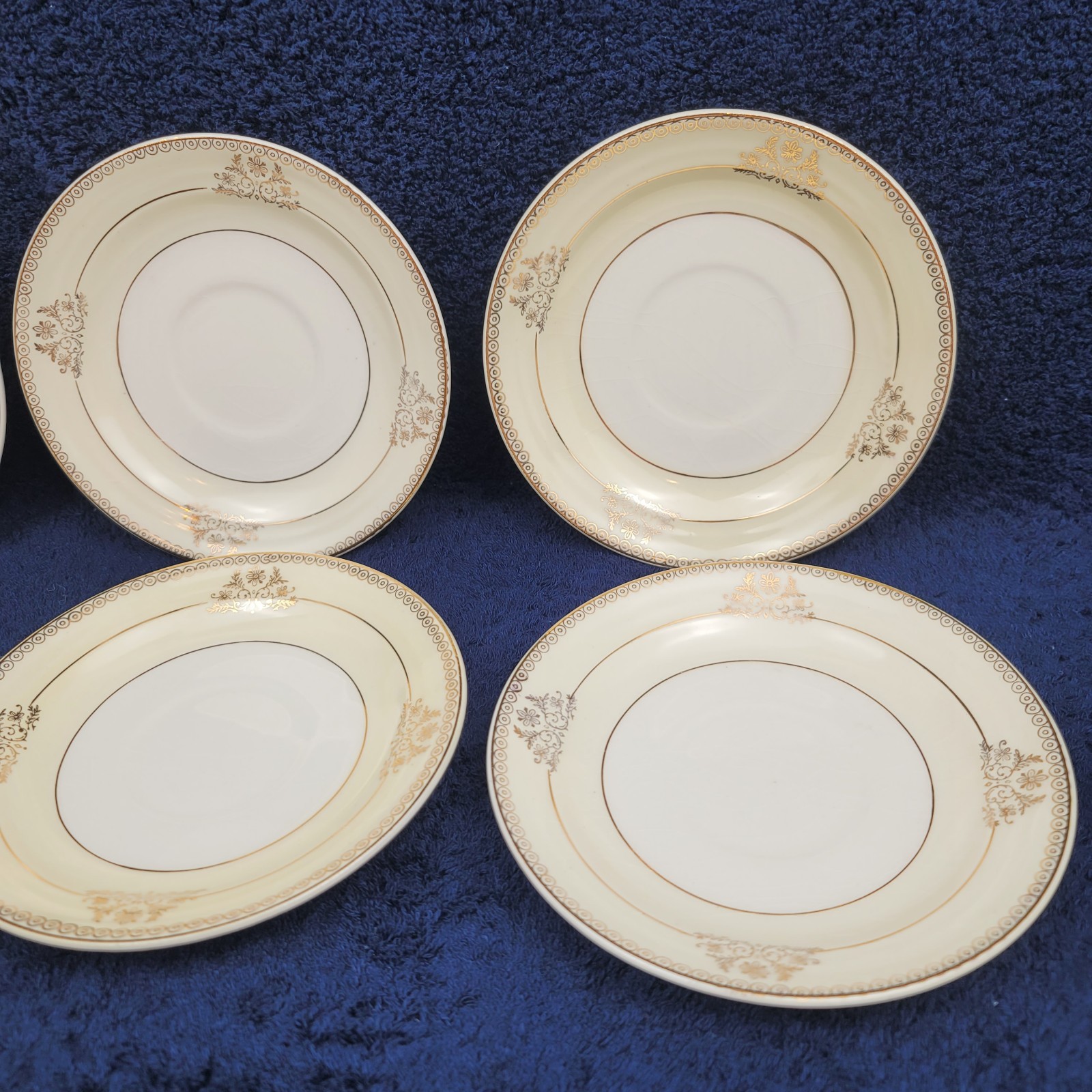12 Crown Potteries Bread Plates 2 47 Gilt 5 ⁷/⁸” China Victorian DISPLAY ONLY
