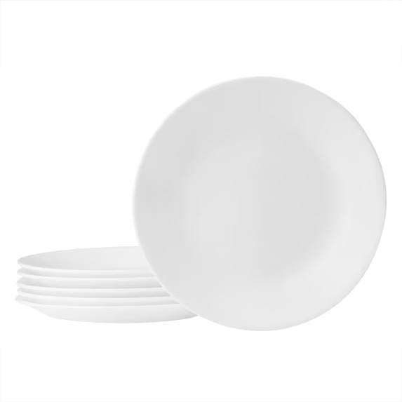 Corelle Classic Winter Frost White 6.75″ Bread Plate, Set of 6
