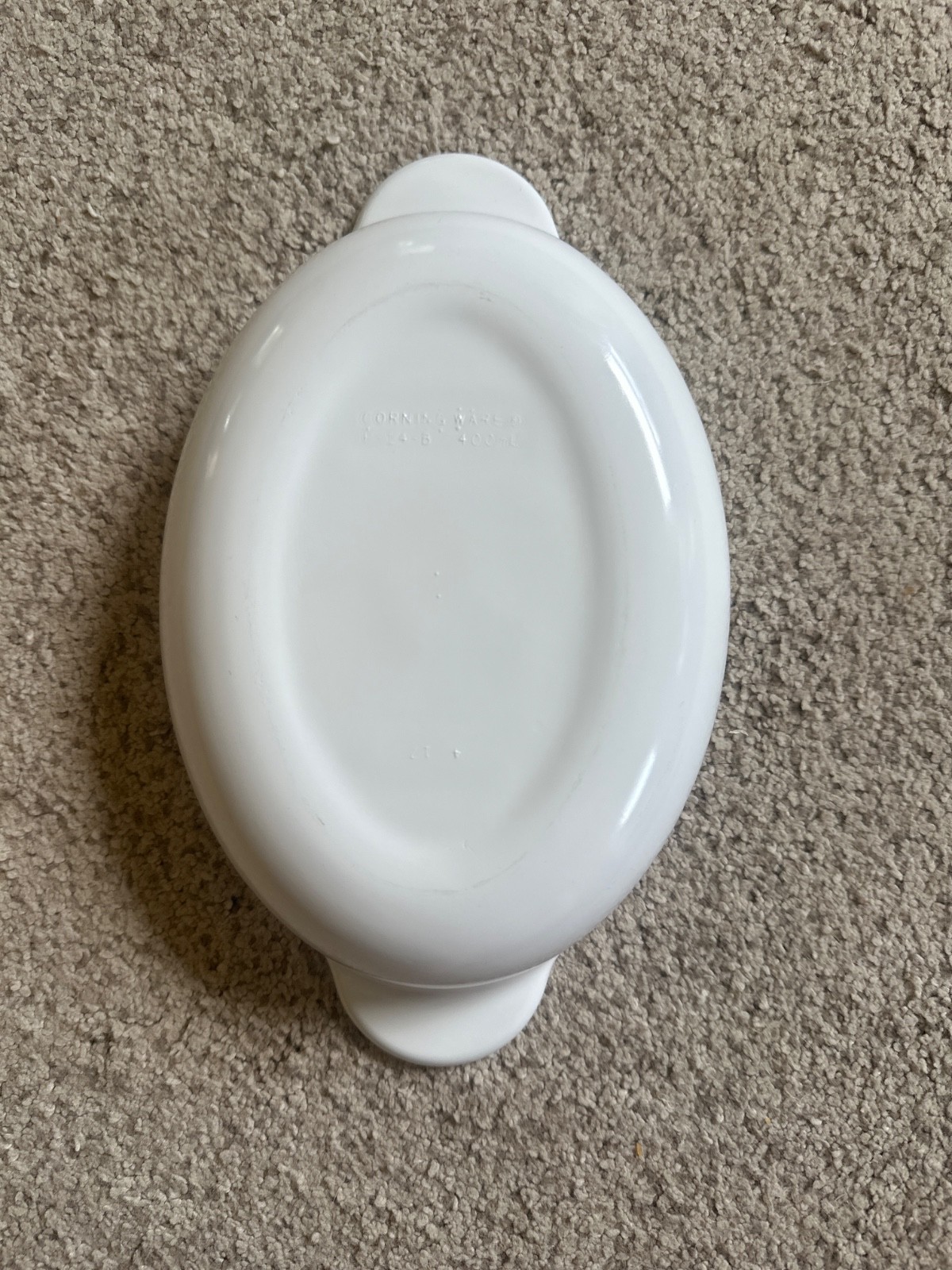 Vintage Corning Ware White Oval Cassarette Dish 14 Oz