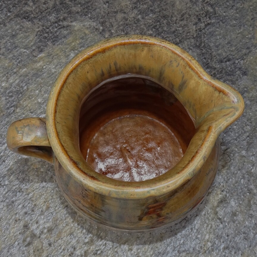 Antique Fulper Art Pottery Pitcher Rustic Earth Tones Colonial Ware Drip Glaze