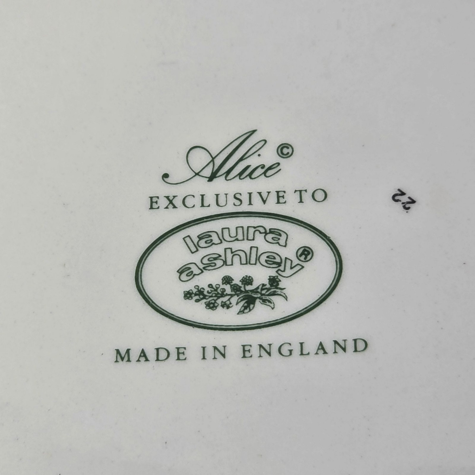 Laura Ashley Alice Serving Tray Rectangular Floral Pink & Green Made In England