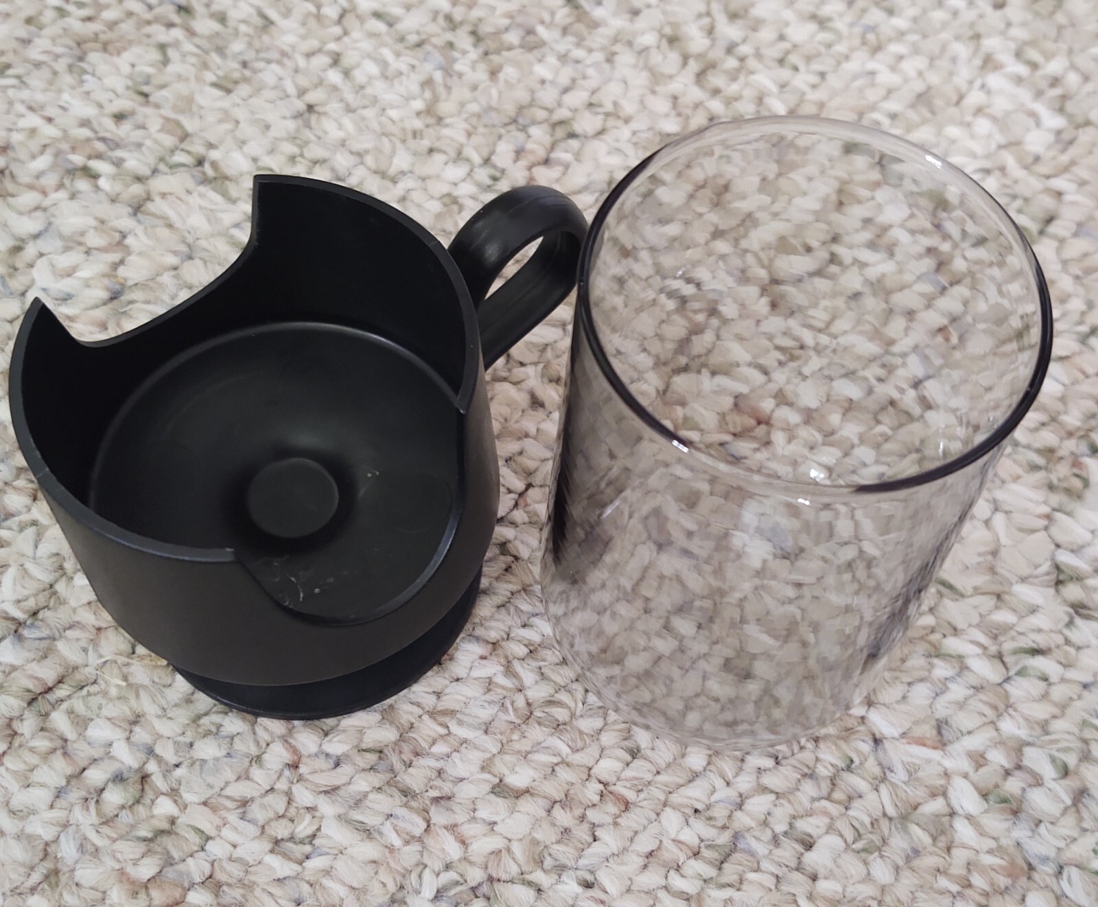 Vintage Black Corning Ware MCM Glas-Snap 8 oz. Drink Mugs Cups – Set of 3