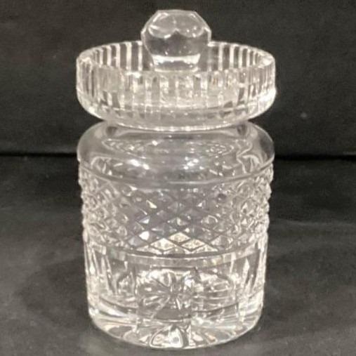 Waterford Crystal Alana Preserve Condiment Jar with Lid 4.25″