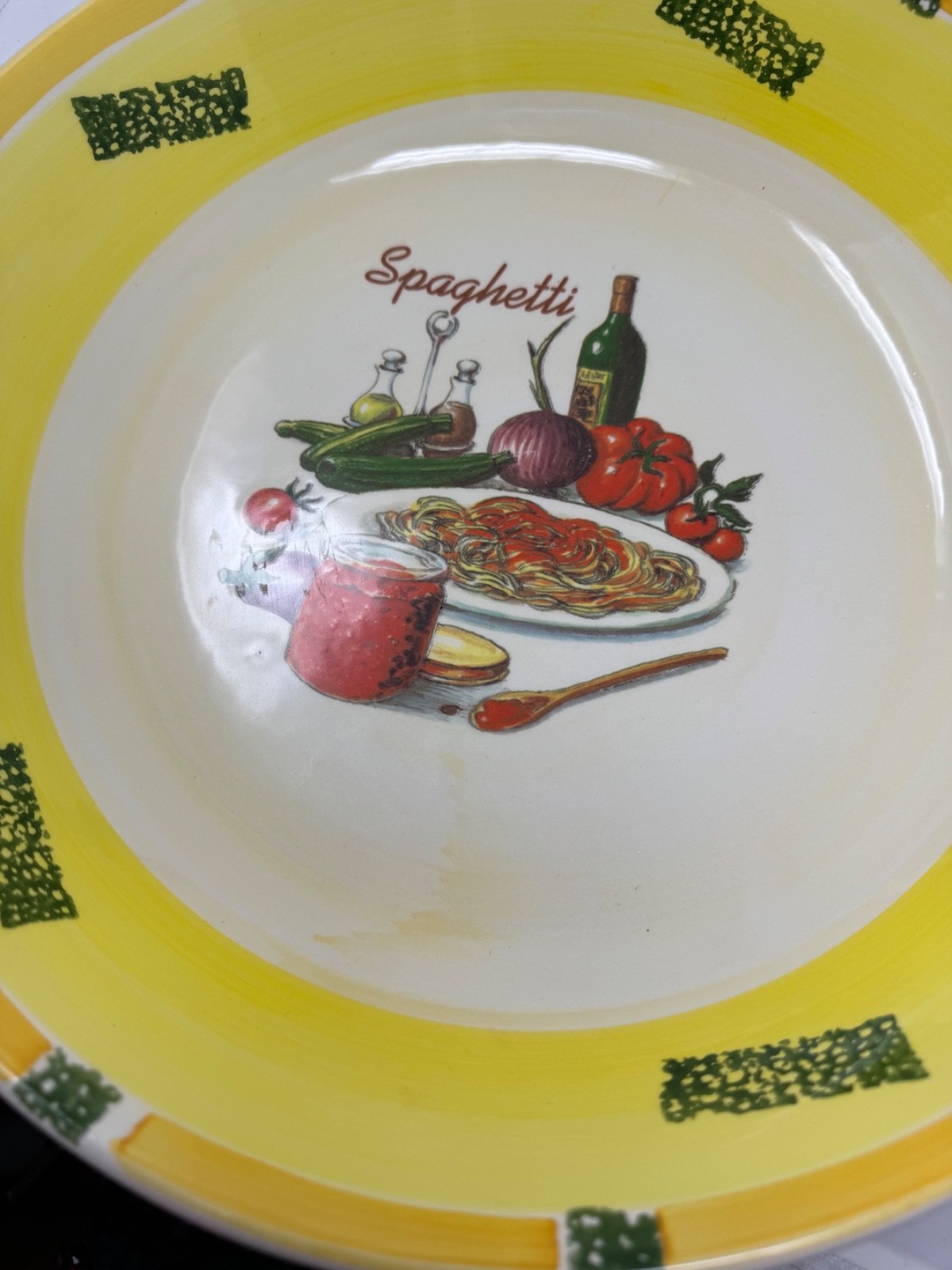 Italian Pasta Spaghetti Set – 4 Bowls + Lg Serving Bowl C. M. S. IMTRADA Italy