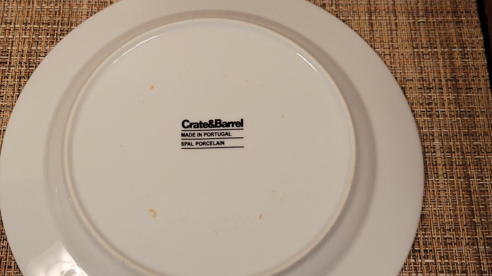 Crate & Barrel Set of Three Salad Plates White Spal Porcelain Portugal