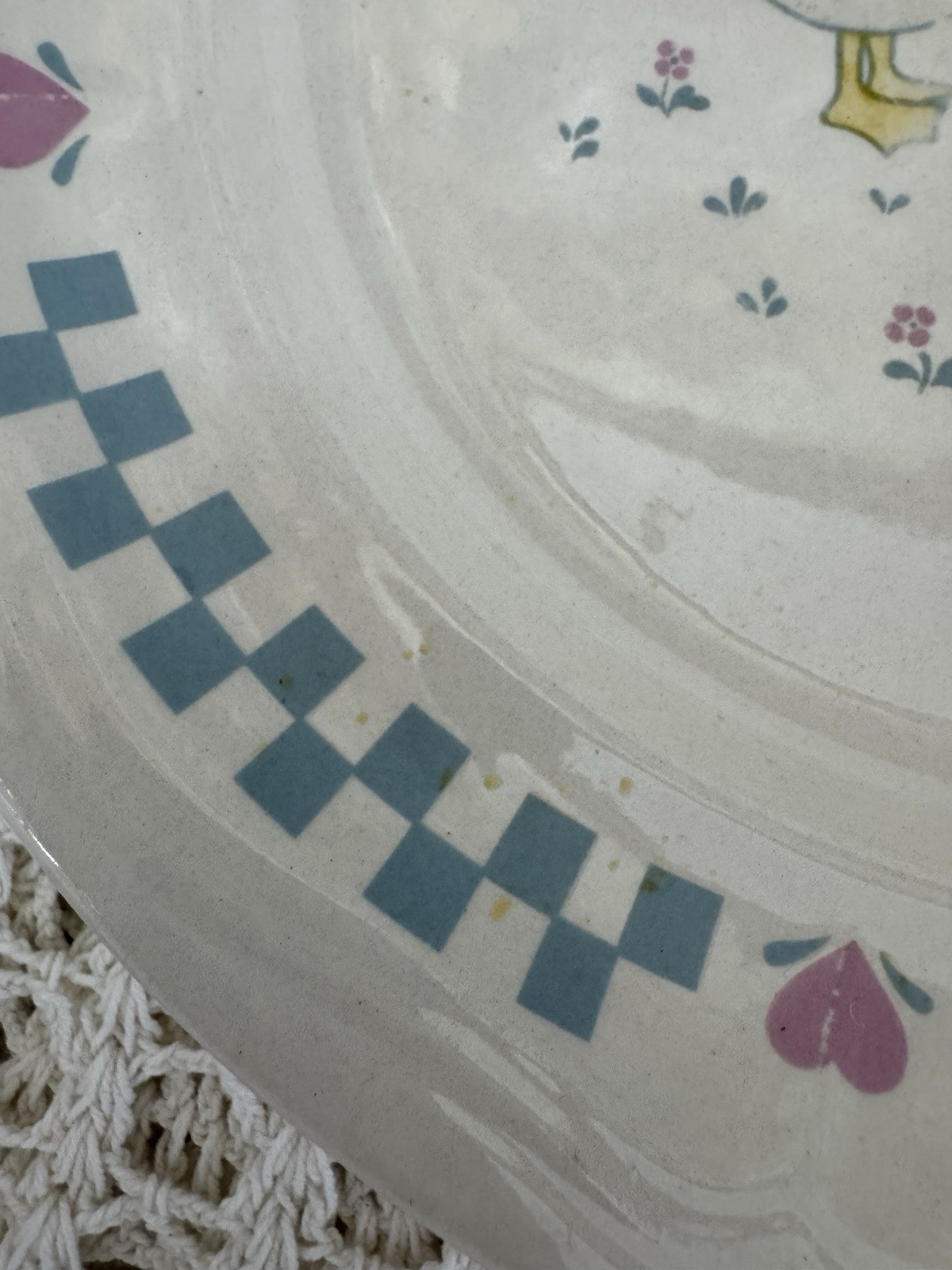 vintage Newcore 1988 stoneware dinner plates Goose Pattern Decoration Set Of 3
