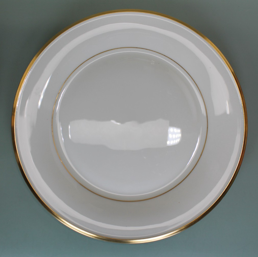Lenox – Eternal – Dinner Plates – FOUR – 4 – USA – 10 3/4″ diameter – Gold Trim