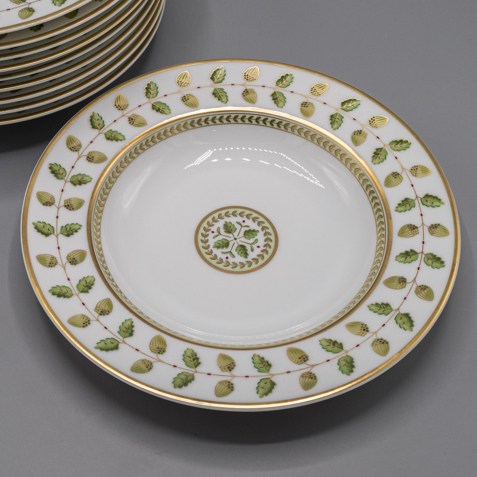 Bernardaud Limoges Constance Rimmed Soup Bowls 8 3/4″ Set of 10 – FREE USA SHIP