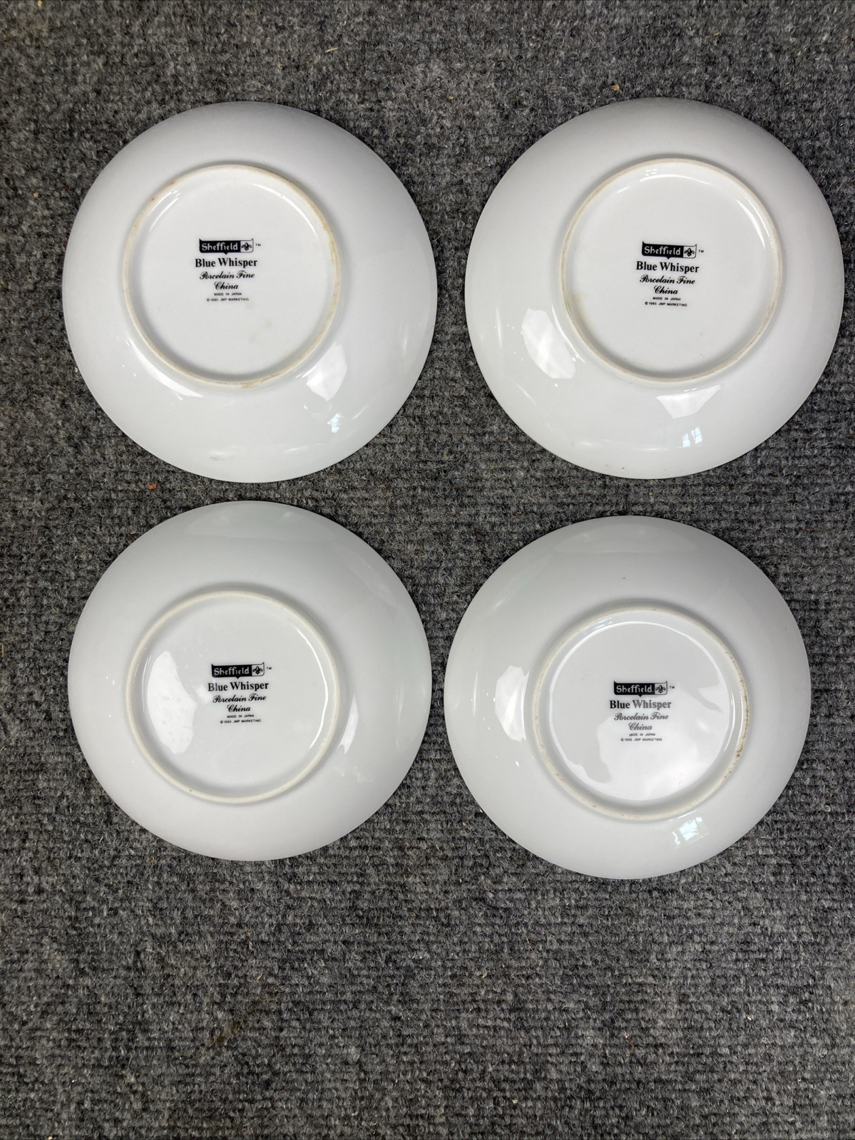 Set of 4 Sheffield Blue Whisper Porcelain China 5 1/2″ Cereal Berry Bowls Japan