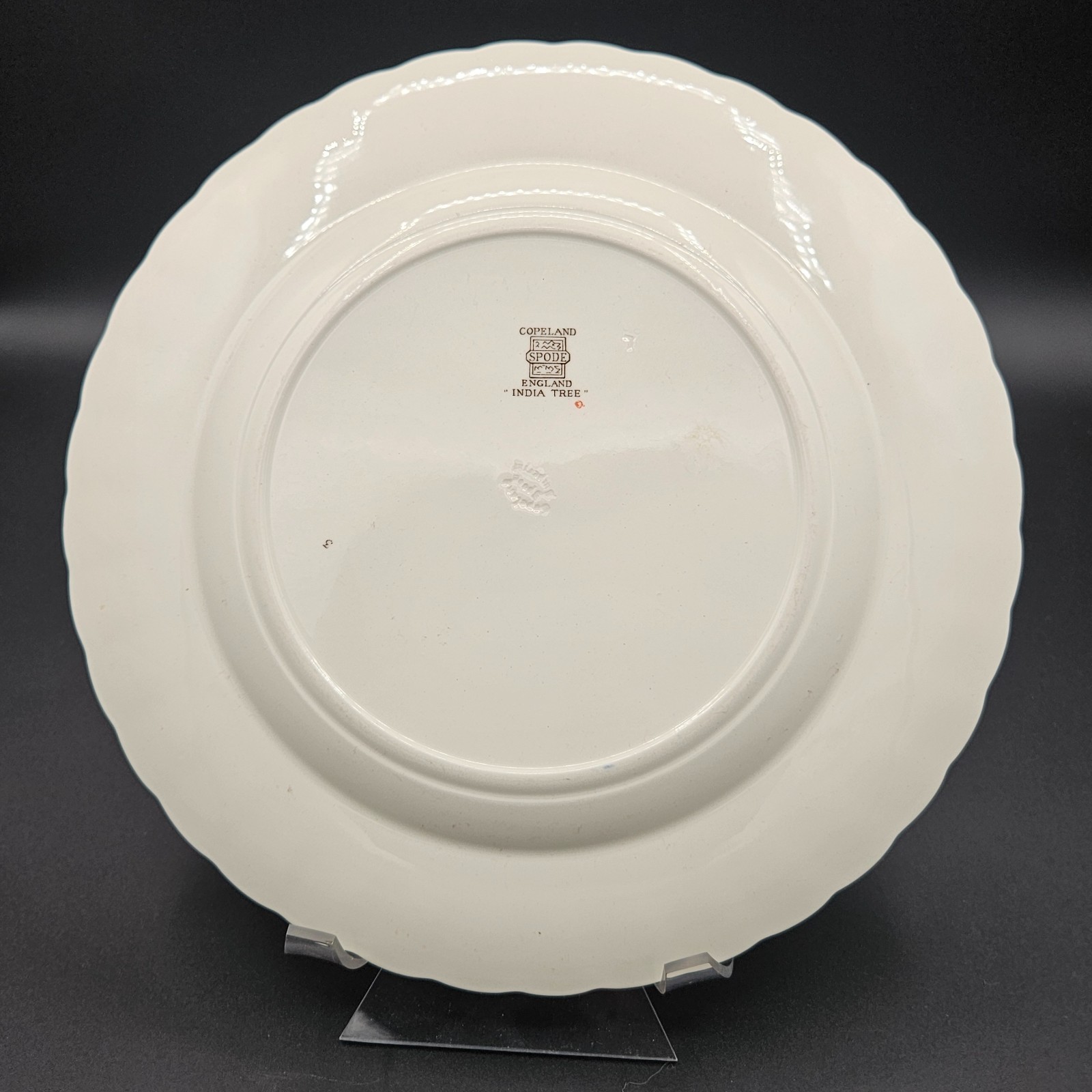 Copeland Spode England Indian Tree (Orange Rust, Scallop, Red Trim ) 10-3/8 Inch