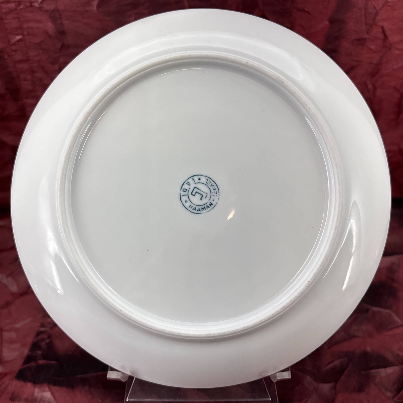 Vintage Naaman Israel Fine Porcelain Fruit Design Plates Set of 5 Gold Trim EUC