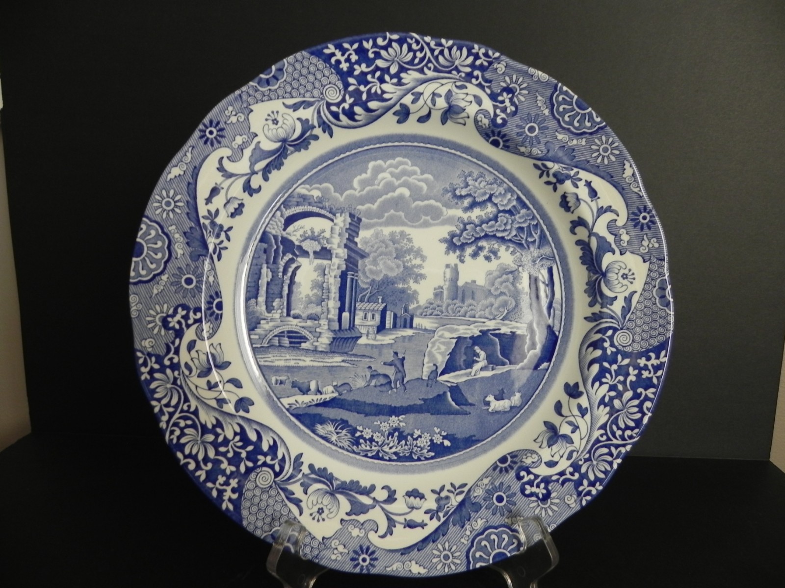 Spode Blue Italian – 6 1/4″ Bread and Butter Plate – Modern Era – Mint