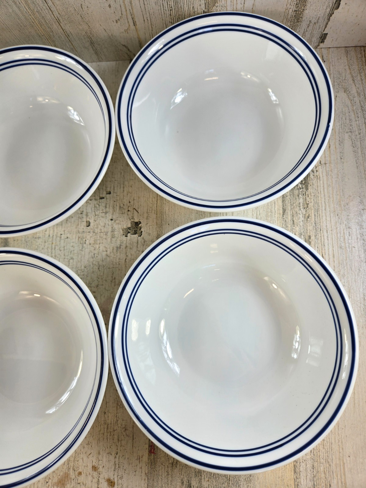 Corelle Classic Cafe Blue 7 Cereal Bowls 6.25″ Made in USA