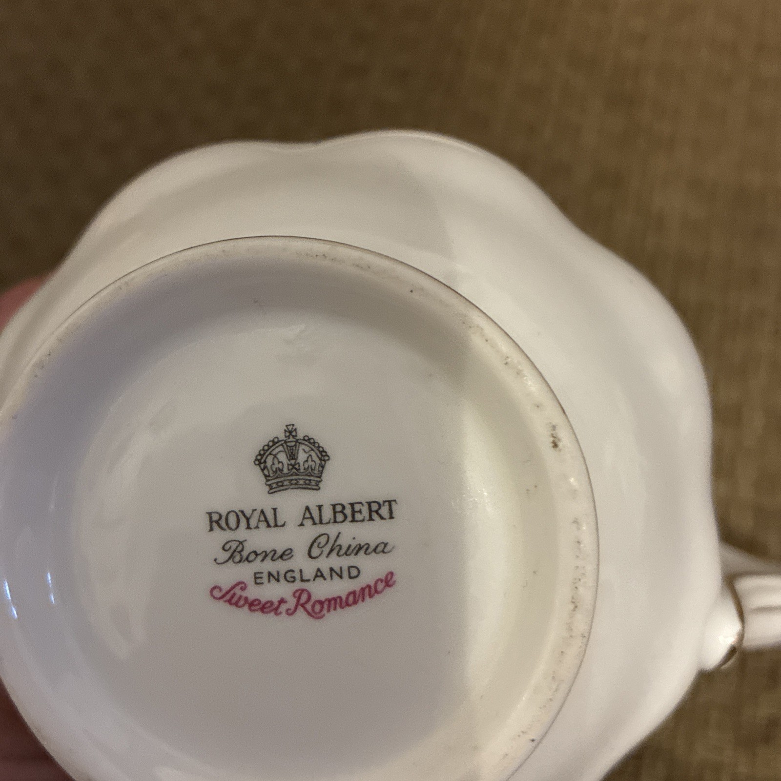 Royal Albert Creamer and Saucer Sweet Romance England