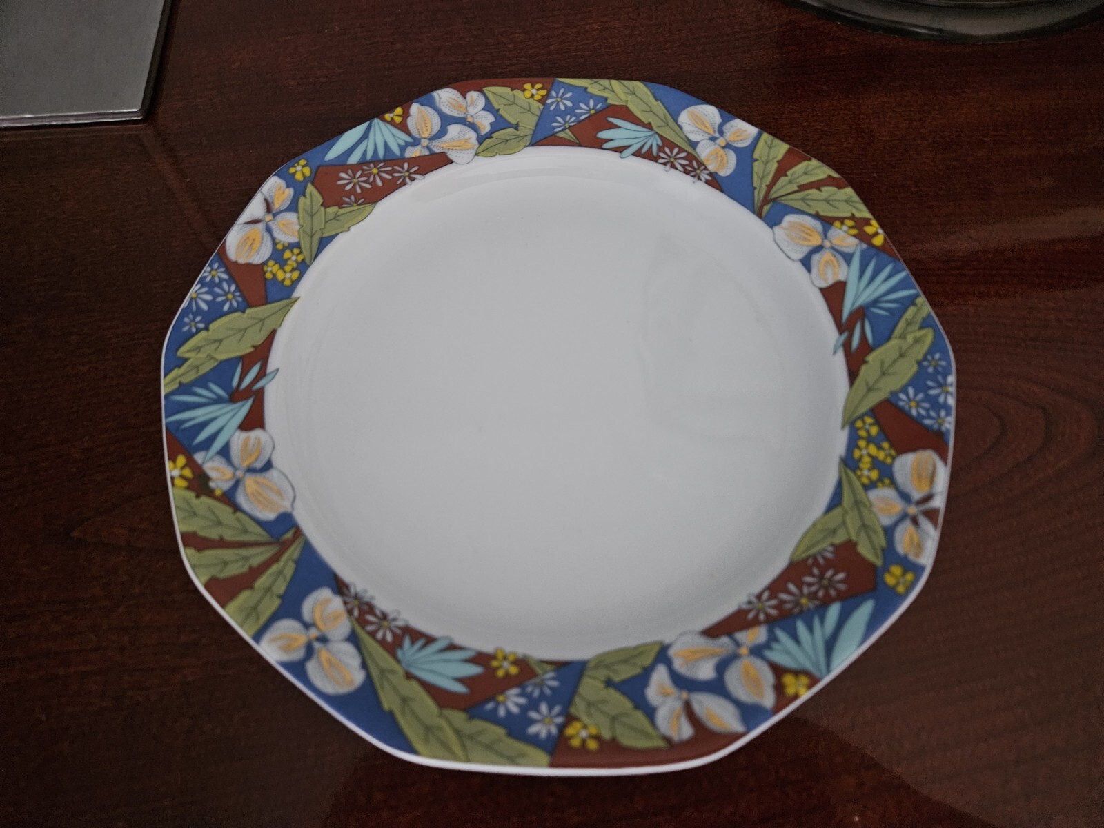 Blue* Rust *Green* Gold Graf Von Henneberg Salad Plate 7 3/4″ BAVARIA GERMANY