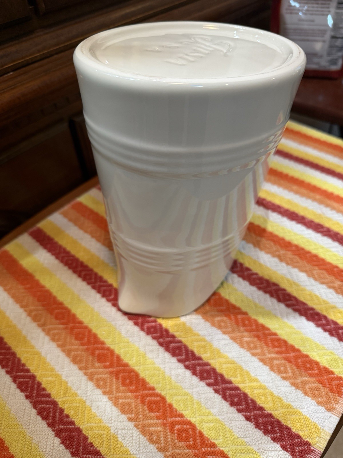 Fiesta Linen Farmhouse Pitcher Pristine New 2026 8 1/2 Inches Tall 74 Ounces