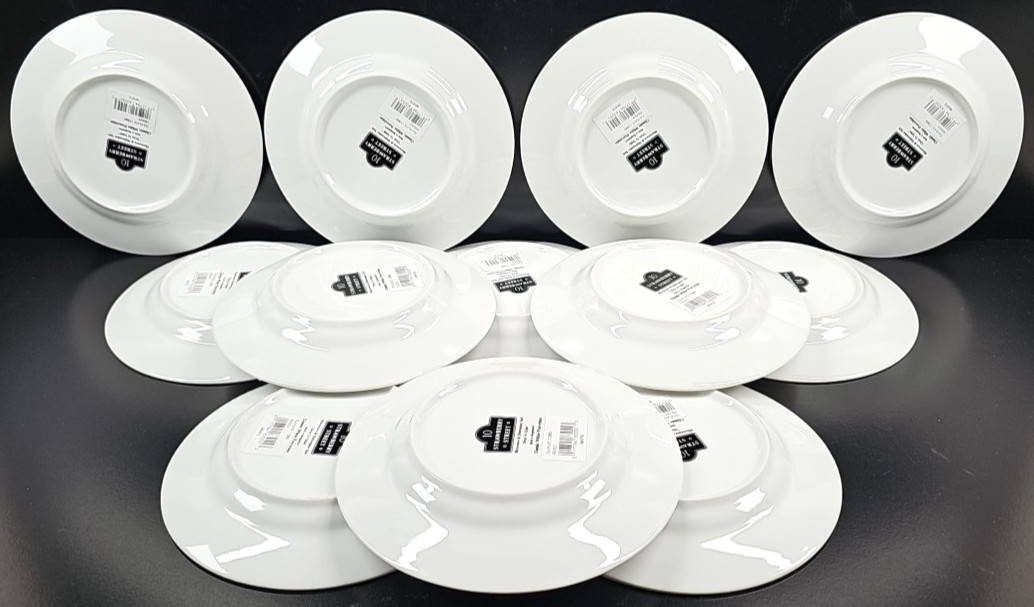 12) Ten Strawberry Street Classic White Tea Snack Appetizer Plate Set Dishes Lot