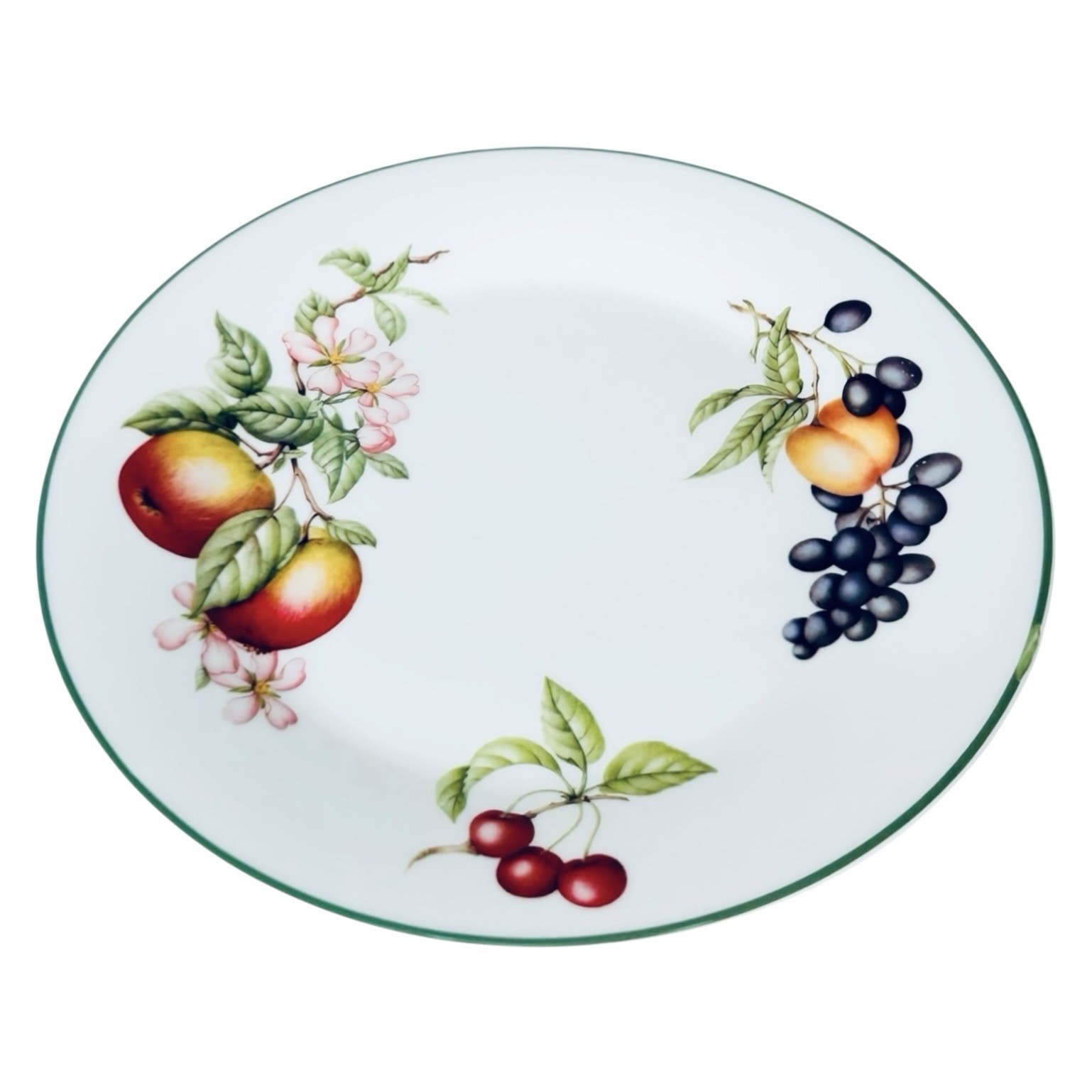 Royal Doulton ASHBERRY Multi Fruits White Green Band 8″ Salad Plate(s) EUC