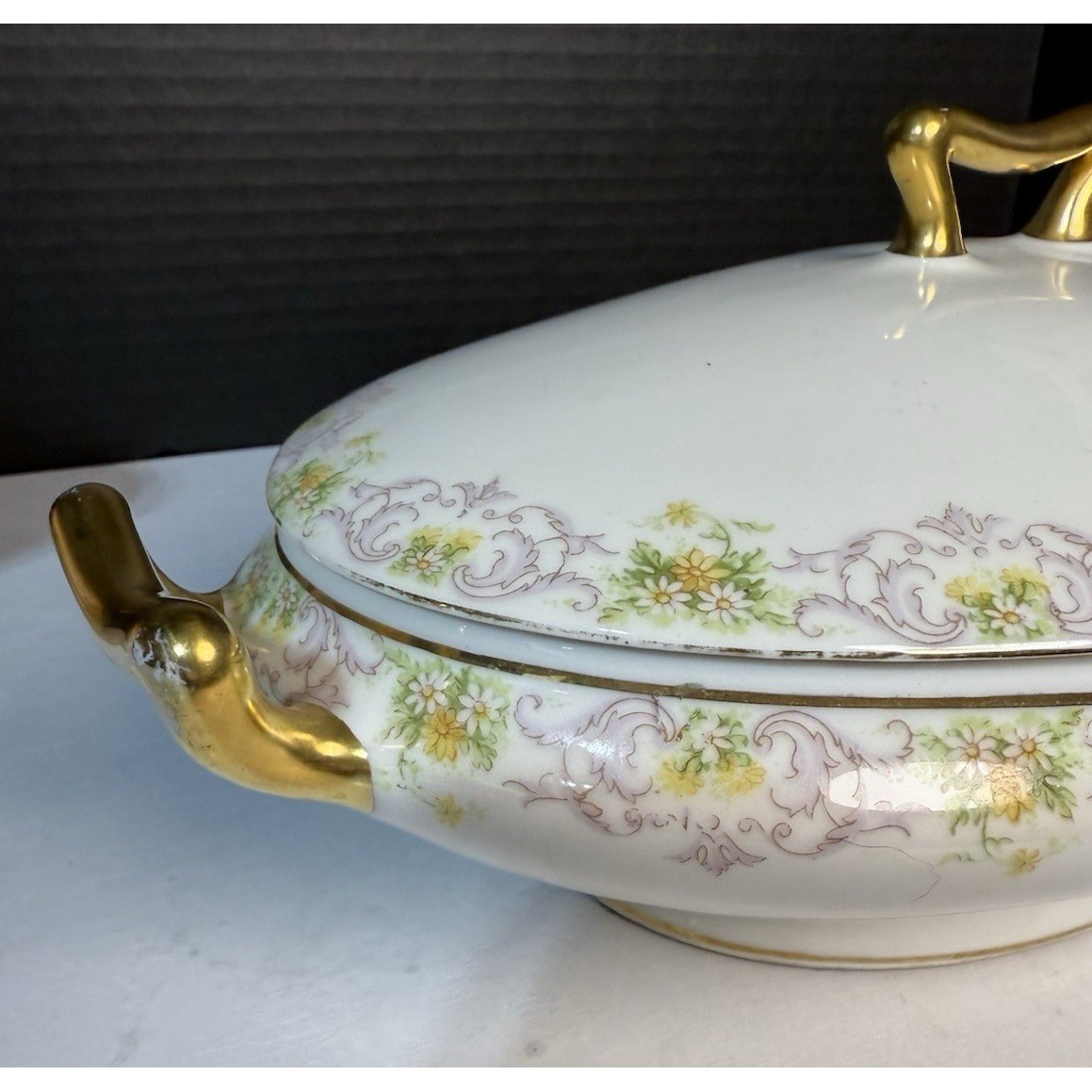 ATQ Limoges Elite Works Bawo & Dotter BWD647 Oval Covered Vegetable Server 12″