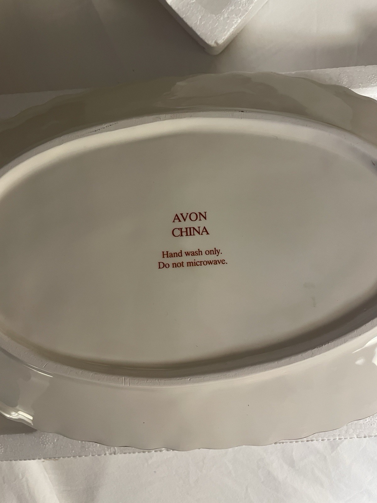 AVON Easter Spring Serving Platter China Tray Plate Flowers Duck Pastel Vtg 2001