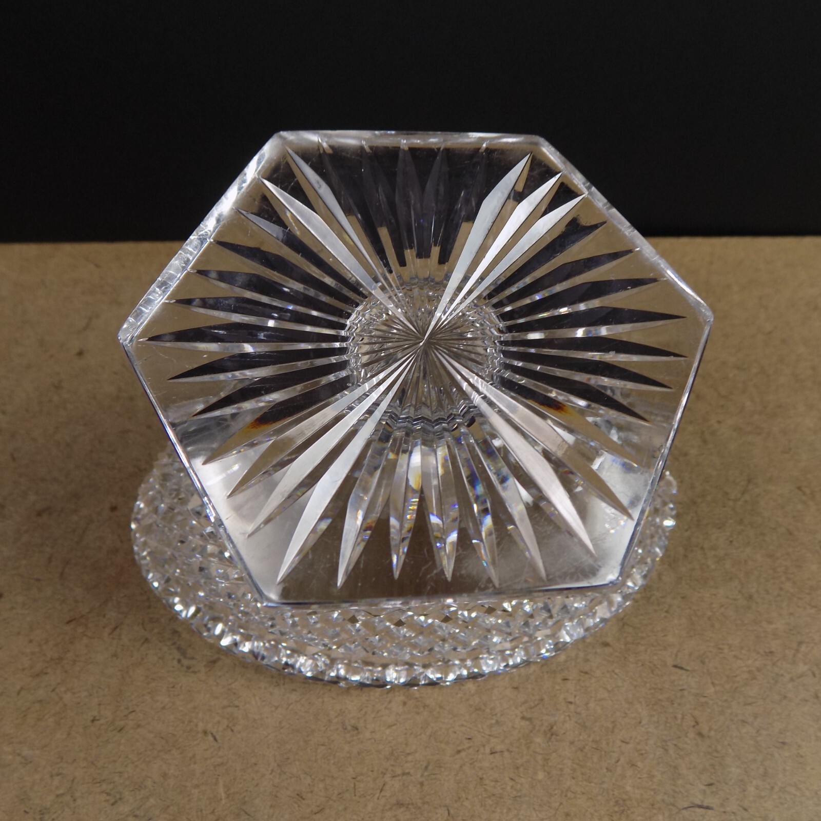 Antique Anglo Irish Cut Glass Crystal Jelly Compote Sweetmeat Dish