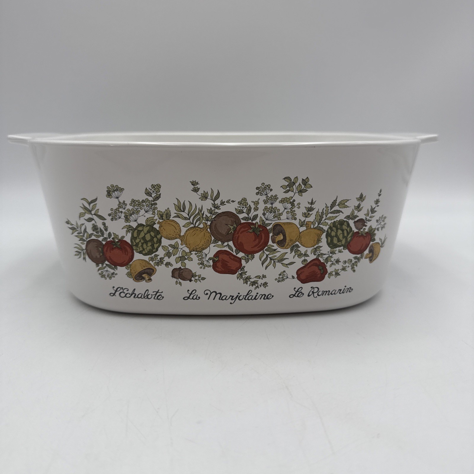 VTG Corning Ware L’Echalote La Marjolaine “Spice Of Life” 5 Quart Dish with Lid