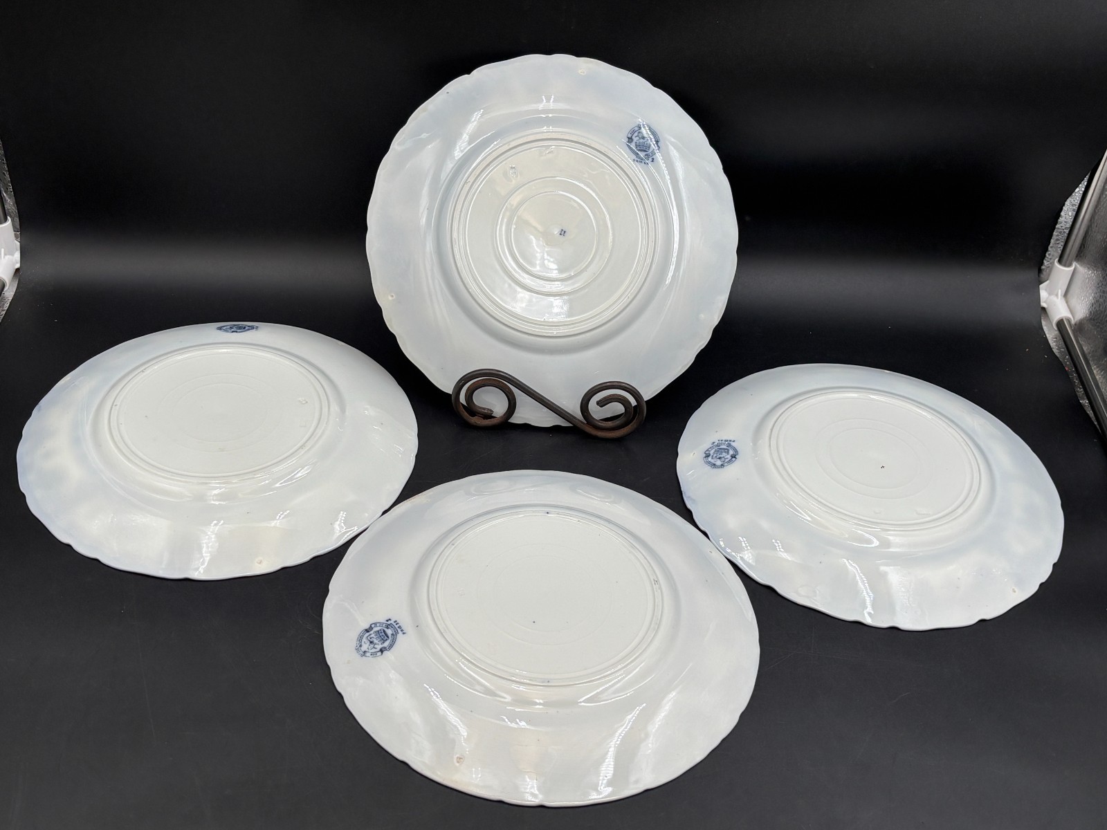 Wedgwood “PHOEBE BLUE” ~ England ~ Set of 4 ~ Dinner Plates ~ 10 1/4″