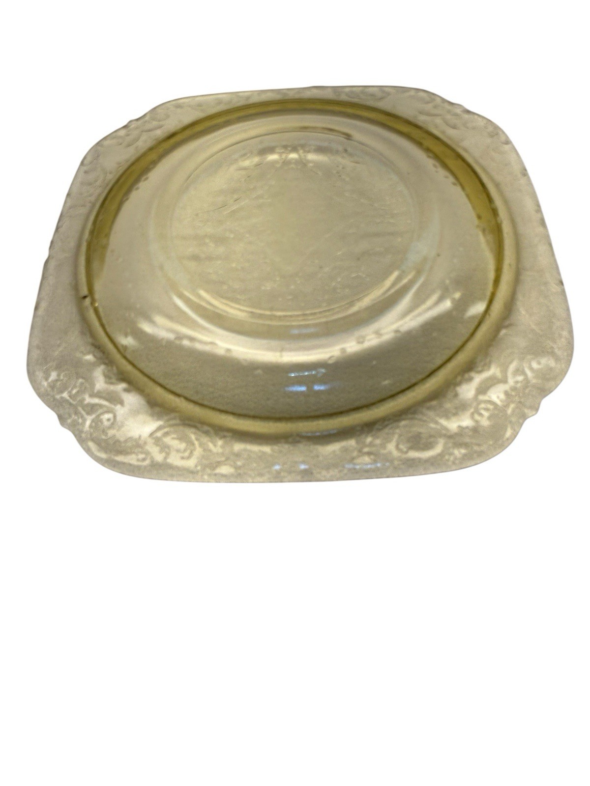 Vintage Federal Glass Madrid Amber Depression Glass 6″ Bread Butter Plate 1930s