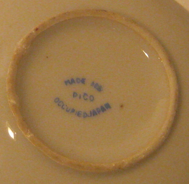 Miniature Porcelain Cup & Saucer FLORAL PATTERN Made in OCCUPIED JAPAN!!!!