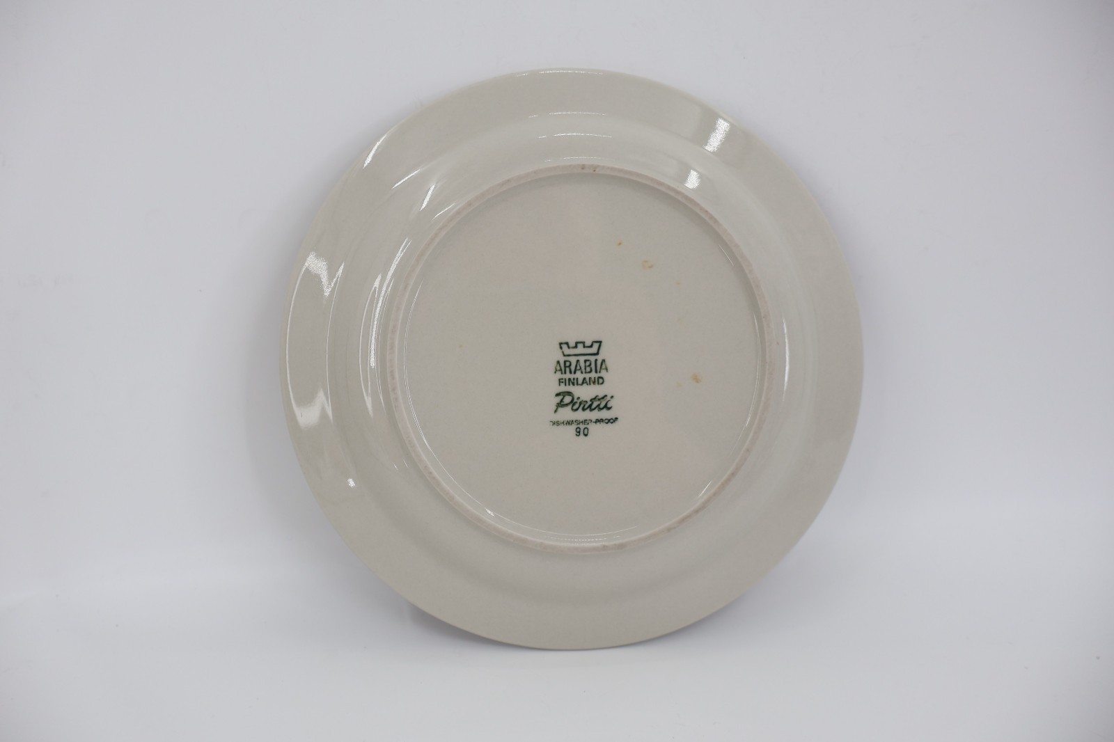 Arabia Finland Pirtti Salad Lunch Plates 7.75″ Brown Stripe Stoneware Lot of 4