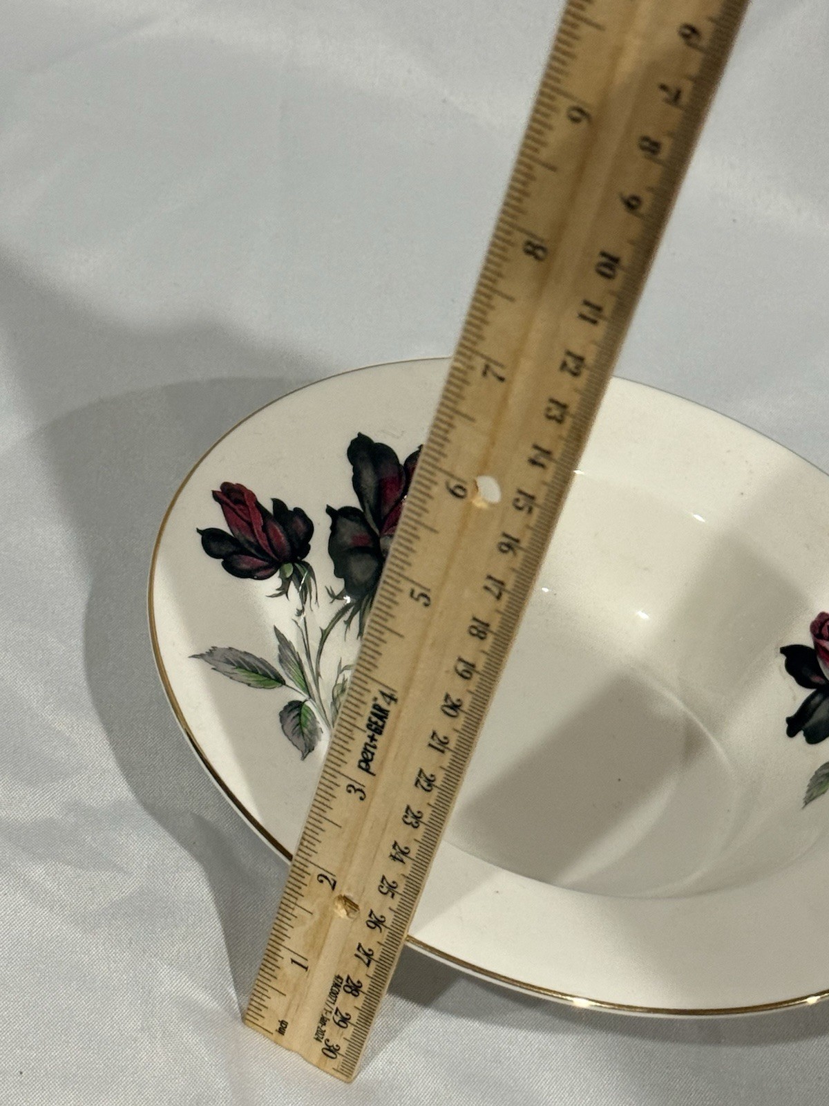 Royal Albert Black Rose Fine Bone China England 8” Rim Soup Bowls – Set of 8