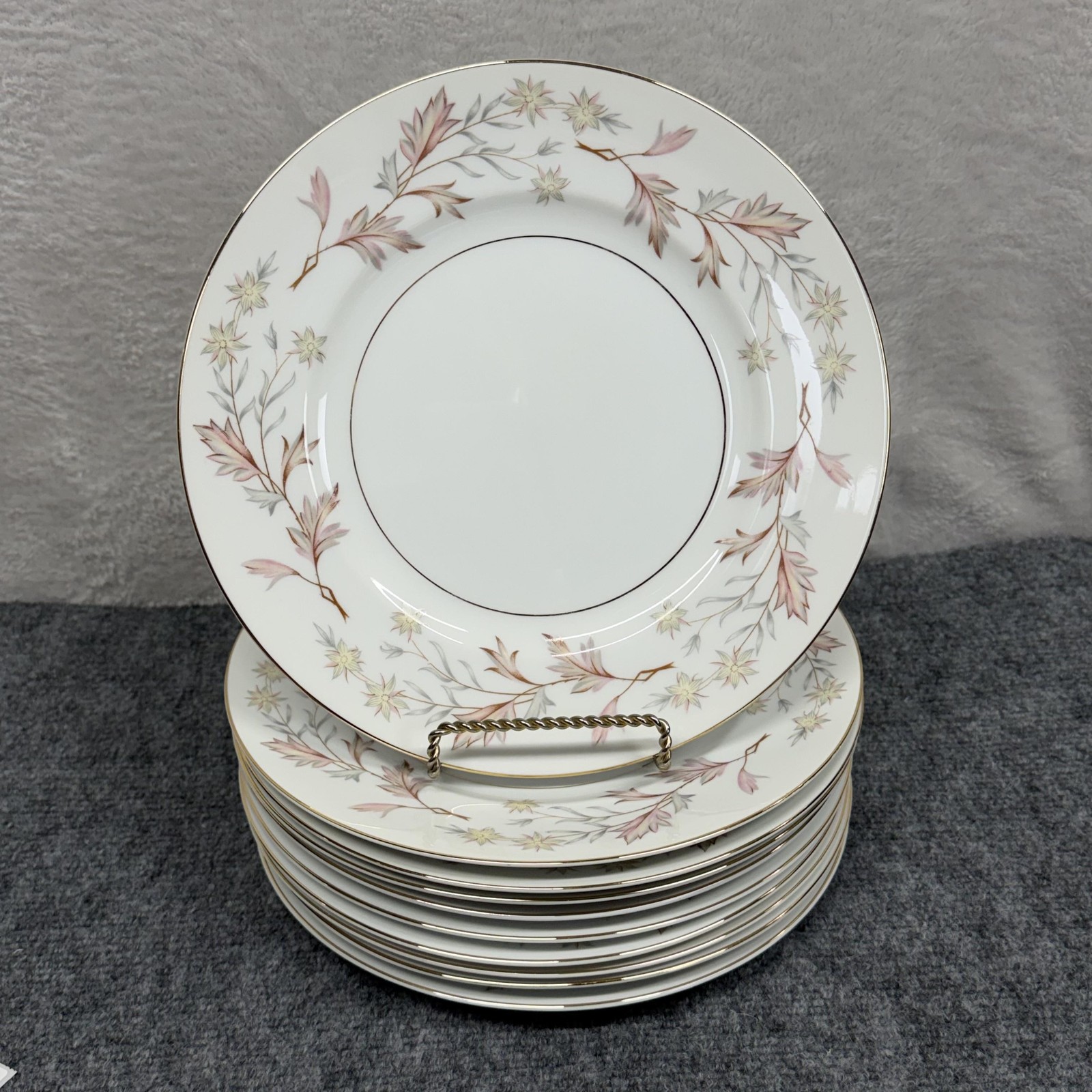 Vintage Harmony House Woodhue Dinner Plates SET OF 10 Fine China 10 1/4″ Japan