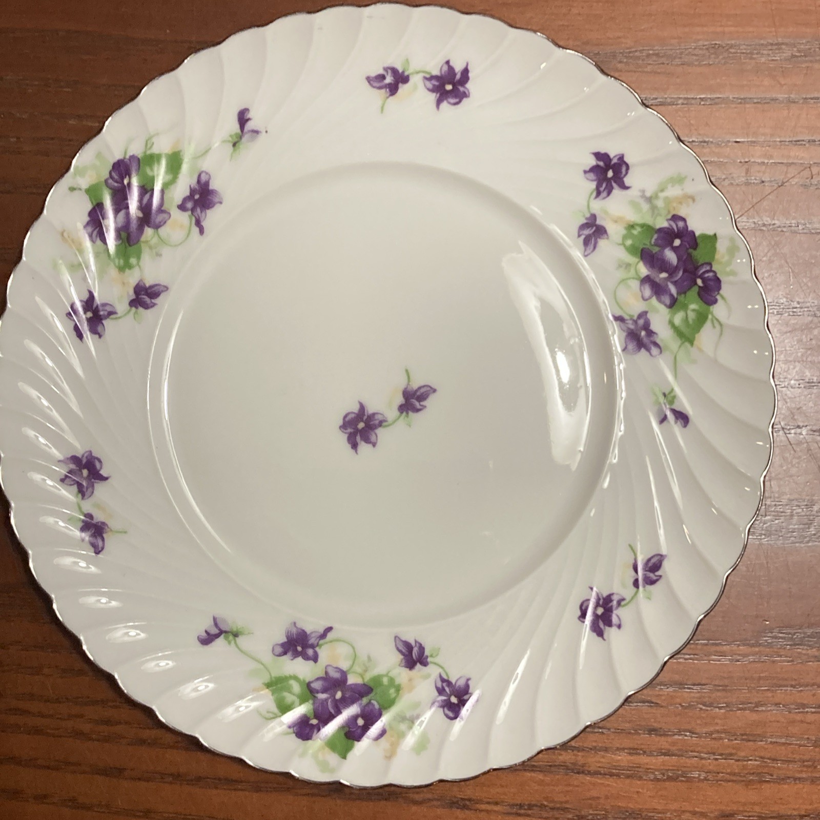 9 Vintage Mismatched China Lunch Cake Plates Floral Design @ 7.25-8.25” Dia