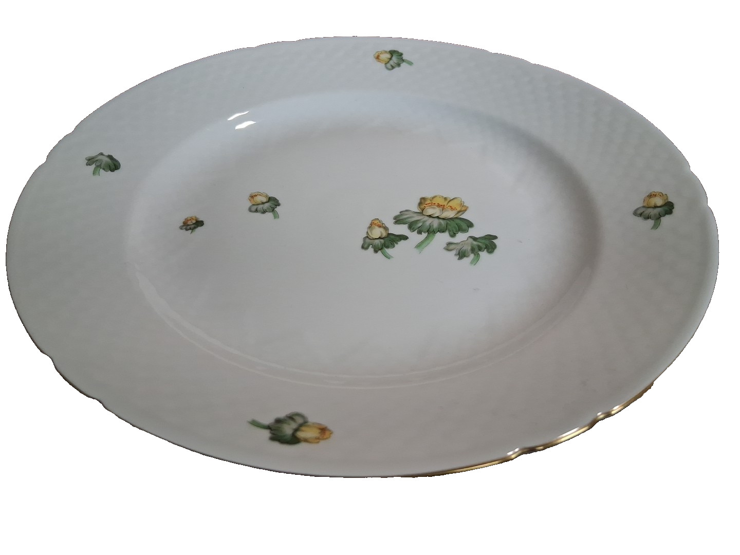 Bing & Grondahl Porcelain Erantis Pattern Lg 12.5″ Round Platter Made In Denmark