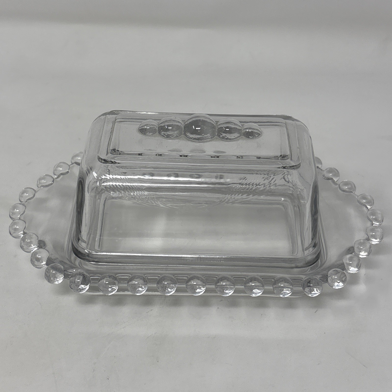 Vintage Imperial Candlewick California Short Butter Dish 6 1/2”
