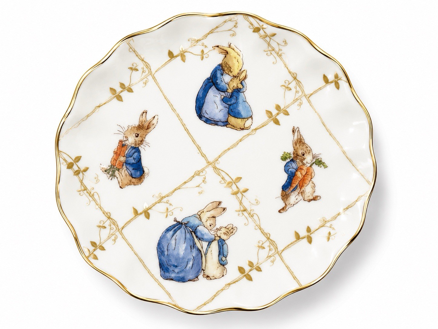 4 NEW Zrike Beatrix Potter PETER RABBIT Easter Spring 6” Appetizer Plates Cute