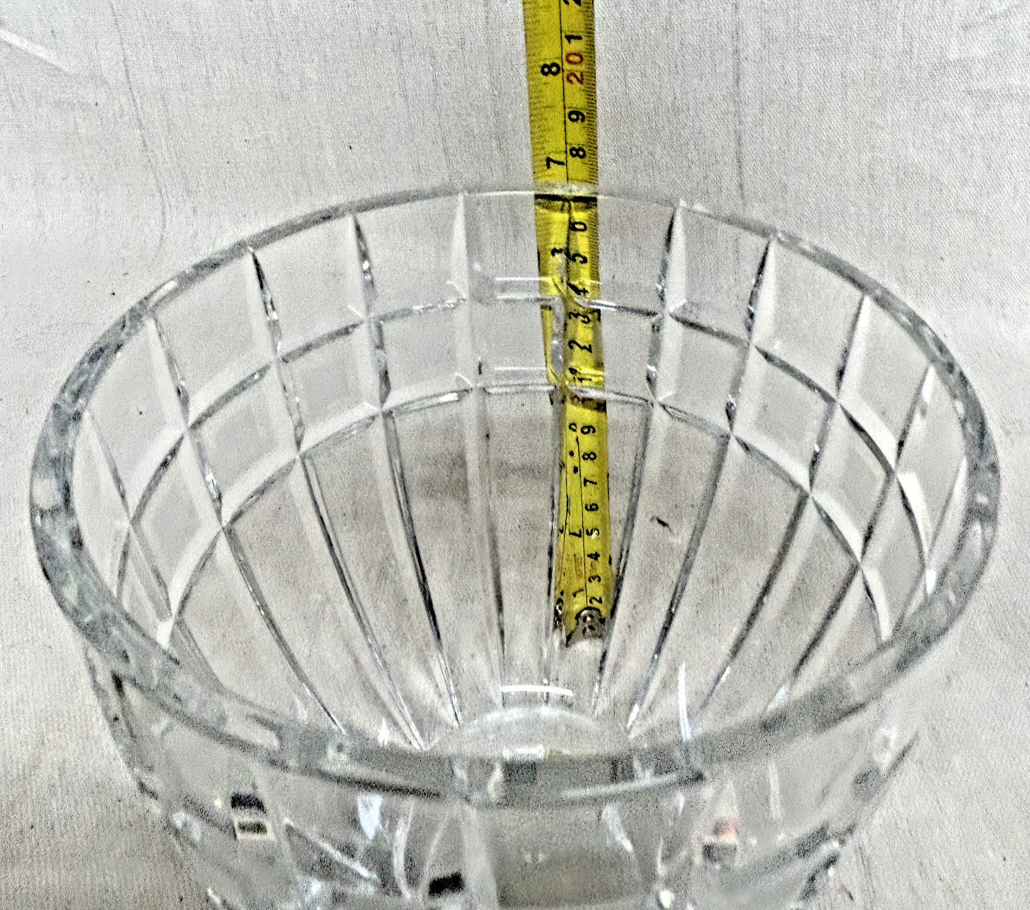 Marquis By Waterford Vase Hand Cut Crystal Quadrata Frosted Raise Square 6 5/8″
