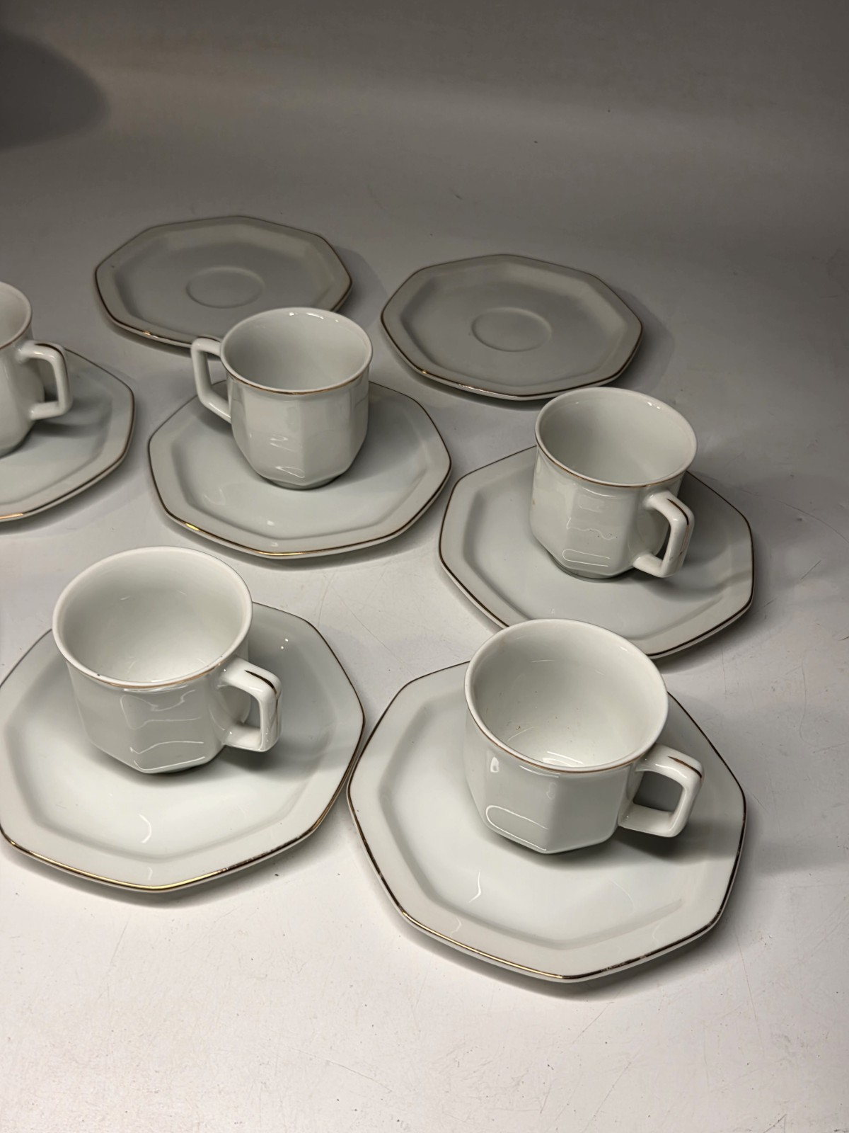 Set Of 6 Vintage TOSCANY (Japan) Guilded Demitasse/Espresso Cups And Saucers